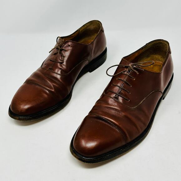Salvatore Ferragamo Oxford Cap Toe Italian Leather Shoes - Picture 9 of 15